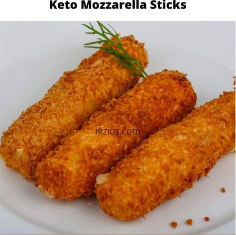 Keto Mozzarella Sticks - Keto Recipes Keto Mozzarella Sticks, Keto Apps, Fried Cheese Sticks, Keto Creamed Spinach, Homemade Mozzarella Sticks, Keto Cheeseburger, Mozzarella Sticks Recipe, Homemade Mozzarella, Keto Donuts