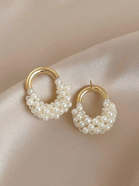 Faux Pearl Decor Drop Earrings | SHEIN USA Romantic Kibbe, Earrings Shein, Theatrical Romantic, Pink Pearl Earrings, Pearl Decor, Pink Pearl, Body Types, Faux Pearl, Pearl Earrings