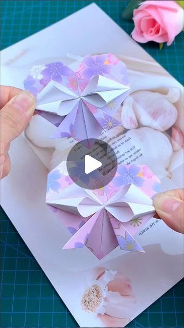 paper crafts creator on Instagram: "Heart-shaped bow, no matter how old you are now, long live the girl's heart. #handmade #handmadediy #origami #bowtie #origami #tutorial paper craft" Instagram Heart, Bow Ring, Origami Tutorial, How Old, Long Live, No Matter How, Paper Craft, Origami, Old Things