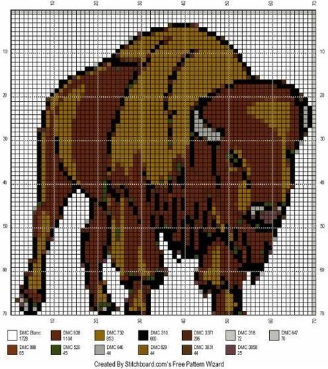 Buffalo Cross Stitch, Beaded Buffalo, Buffalo Pattern, Loom Designs, Native American Beadwork Patterns, Graph Patterns, Seed Bead Jewelry Patterns, Native Beading Patterns, Native American Patterns