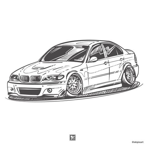 urbocharged Rides: Pinning the Best in Automotive Awesomeness E46 Drawing, Rolls Royce Car, Royce Car, Luxurious Cars, Ipad Drawings, Cars Design, Classic Sports Cars, Car Illustration, Air Brush