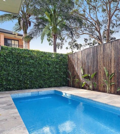 Hedges With Wood Pool Fence Ideas Inspiration Pool Fence Ideas, Pool Oasis, Edge Pool, Pool Fencing, Pool Wall, Country Fences, Green Fence, Backyard Fence, Fencing Ideas