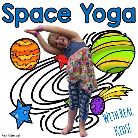 How many kids do you know that say they want to visit space? I’m sure there are a few out there! Space can be a really fun unit to learn about. As a teacher, adding yoga to your space unit adds a fun learning component with the benefit of movement to your lesson. Maybe you … Preschool Yoga, Yoga Pose Ideas, Pink Oatmeal, Space Yoga, Space Activities For Kids, Space Preschool, Space For Kids, Space Classroom, Yoga Kids