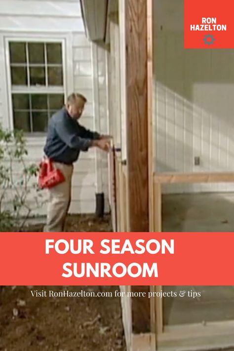 Diy Three Season Room, Porch To Room Conversion, How To Close In A Porch, Sunroom Converted To Family Room, Screened Porch To Sunroom Convert, Close In Porch Ideas, Convert Porch To Sunroom, How To Insulate A Sunroom, Patio Converted To Sunroom