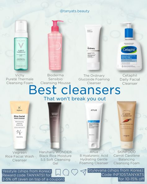 Skincare For Acne And Dry Skin, Cleanser Dry Skin, Face Cleanser For Dry Skin, Cleansers For Dry Skin, Best Cleanser, Best Face Wash For Acne Prone Skin, Cleanser For Acne Prone Skin, Skin Barrier, Acne Facial Wash