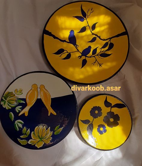 Painting On Plates Acrylic, Plate Painting, Coaster Art, Buddha Art Painting, Circle Painting, Diy Wall Painting, Pottery Painting Designs, Diy Wall Art Decor, Keramik Design