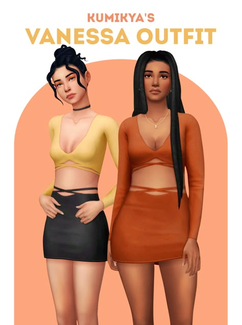 Vanessa Outfit | Kumikya on Patreon Sims 4 Mm Clothes, Sims 4 Cc Maxis Match, The Sims 4 Pc, Pelo Sims, Sims 4 Cc And Mods, The Sims 4 Packs, Sims 4 Game Mods, Sims 4 Expansions, Sims 4 Mm Cc