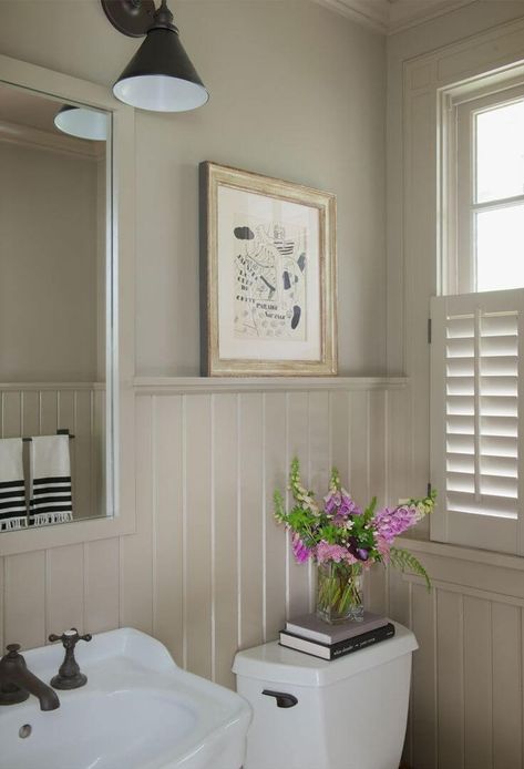 BEADBOARD BATHROOM IDEAS – Beadboard bathroom is made from wood. We sometimes call the aspect as wainscoting. Including a beadboard bathroom will make... Modern Beadboard, Beadboard Bathroom Ideas, Painted Beadboard, Bathroom Wainscoting, Beadboard Bathroom, Cottage Bathroom Ideas, Beadboard Wainscoting, Bathroom Mirror With Shelf, Wainscoting Bathroom