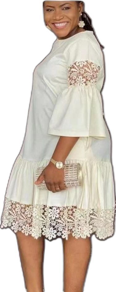 Short Gown Styles, Lace Dress Classy, Stylish Naija, Lace Edges, African Dresses For Kids, Best African Dresses, Short African Dresses, African Dresses Modern, Afrikaanse Mode