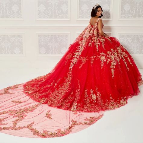 Quinceanera Dresses Damas, Ball Gown Gold, Fabric Beading, Champagne Quinceanera Dresses, Quinceañera Dresses, Damas Dresses, Red Quinceanera Dresses, Quince Dress, Dresses Quinceanera