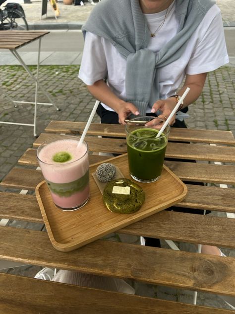 Matcha aesthetic Matcha Date, Cute Cafe, My Vibe, Matcha, Food Ideas, Dates, Vision Board, Cafe, Baking