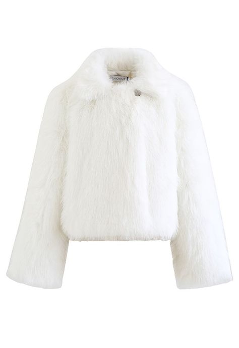 Crop Coat, White Names, Faux Fur Material, Cropped Coat, Led Dress, Fashion Buyer, Faux Fur Collar, Indie Design, Mecca