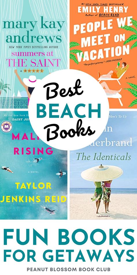 Best Beach Reads for Summer Best Beach Reads 2024, Beach Reads 2020, Beach Reads 2024, Summer Beach Books, Best Beach Reads, Book Club Parties, Summer Book Club, Beach Reads, Beach Books