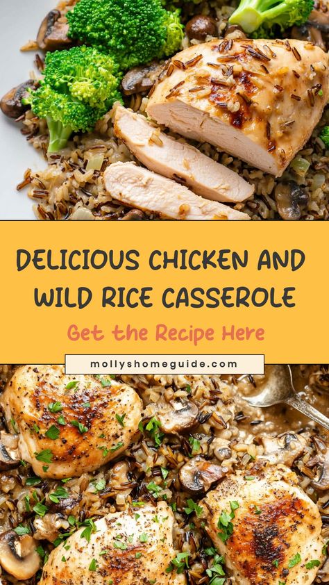 Indulge in comforting flavors with this easy-to-make chicken and wild rice casserole. This dish is perfect for cozy family dinners or potluck gatherings. The combination of tender chicken, hearty wild rice, and creamy sauce will surely be a hit with everyone at the table. 

Ingredients
9 tablespoons unsalted butter, separated
4 boneless skinless chicken breasts (6 to 8 ounces each)
1 onion, chopped
2 celery stalks, chopped
Salt and pepper, to taste
2 garlic cloves, minced
10 ounces mushrooms, st Chicken Mushroom Wild Rice Casserole, Boneless Skinless Chicken Breast Casserole Recipes, Chicken And Wild Rice Recipes, Chicken And Wild Rice Casserole, Chicken And Veggie Recipes, Chicken Breast Casserole Recipes, Chicken Breast Casserole, Chicken Wild Rice Casserole, Rice Bake Recipes