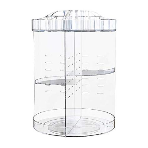 MoKo Makeup Organizer, Acrylic 360-degree Rotating Adjustable Cosmetics Beauty Supplies Organizers Case Box and Stora... Clear Rotating Organizer, Clear Acrylic Organizer, 360 Makeup Organizer, Clear Skincare Organizer, Skincare Orginazer, Rotating Skincare Organizer, Wishlist Room Decor, 360 Organizer, Skincare Holder