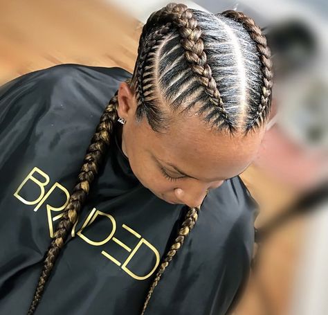 Stitch braids hairstyles: How to, price & maintenance Braids Hairstyle Men, Stitch Braids Designs, Two Stitch Braids, 4 Stitch Braids, Stitch Braids Hairstyles, 4 Feed In Braids, Two Cornrow Braids, Braids Designs, Feed In Braids