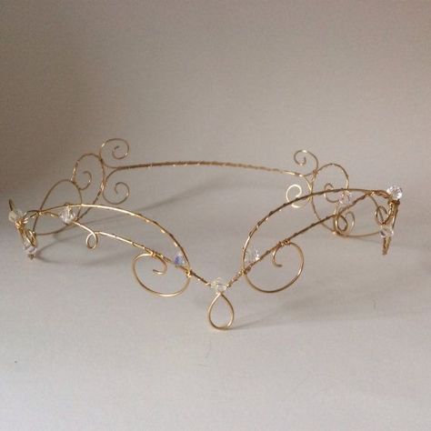 Wire Elf Crown Diy, Druid Accessories, Fairy Crown Aesthetic, Forehead Crown, Fairy Tiara, Fairy Headpiece, Fairy Crown, Fairy Accessories, Chique Outfits