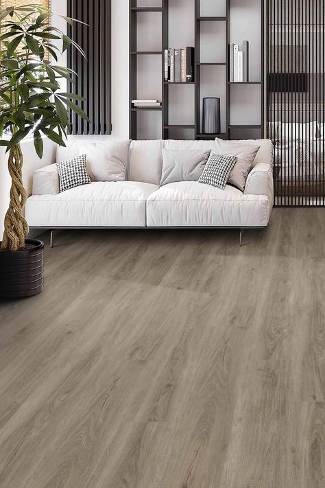 One of the newer additions to the Oatlands collection, Storm offers a dark and mysterious vibe with luxurious undertones.  Offering a blend of medium browns and gentle grey tones these floors are the perfect foundation for a range of styles including industrial, home spa and modern aesthetics.  Find more styling tips and discover the benefits of the Oatlands Luxury Vinyl Plank range over on our website: Modern Vinyl Flooring, Industrial Home, Mountain Ash, Stair Nosing, Luxury Vinyl Plank Flooring, Sound Absorption, Black Furniture, Perfect Foundation, Vinyl Plank Flooring