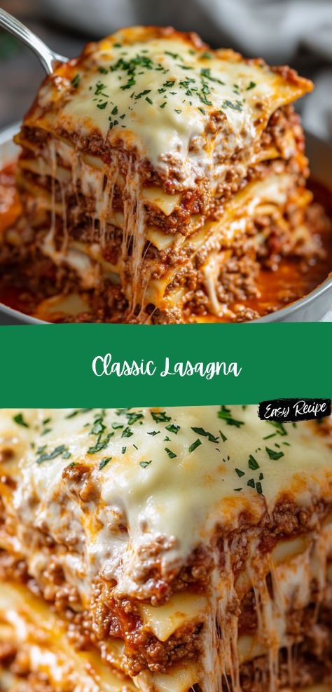 Classic Lasagna, Feeding A Crowd, Lasagna, Read More, To Read, Dinner Recipes, Easy Meals, Lasagne