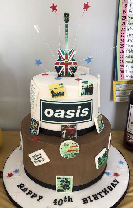 Oasis Band, Liam And Noel, Dads Birthday, Liam Gallagher, Twitter Profile, Dad Birthday, 30th Birthday, Themed Cakes, Cake Ideas