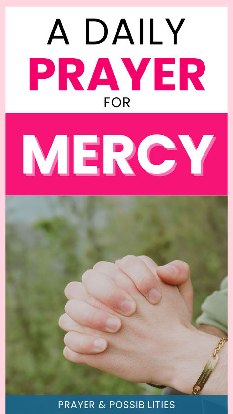 Elevate your morning prayer time with a heartfelt focus on mercy. 🌅🙏 Immerse yourself in daily prayers that seek God's compassionate grace, fostering a spirit of kindness and forgiveness. Embrace this intentional moment of seeking mercy, allowing it to shape your day with love, humility, and a deeper connection with God. Grace For Purpose Prayers, Prayer For The Week, Prayer For Mercy, Why Pray, How To Pray Effectively, Monday Prayer, Connection With God, Book Of Common Prayer, Prayer Time