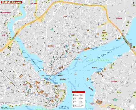 Istanbul top tourist attractions map - Detailed street names English travel guide showing must-see places & best destinations to visit in Europe & Asia Istanbul Tourist Map, Istanbul Map, Basilica Cistern, Travel English, Istanbul Travel, Public Bath, Blue Mosque, Hagia Sophia, Street Names