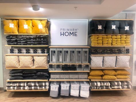 New Homeware 💛🖤 . . #primark #primarkhome #primarkvm #primarkdundee #overgatedundee #vm #visualmerchandising #visualmerchandiser… Homeware Store Design, Zara Home Interiors, Homeware Display, Furniture Store Design, Primark Home, Bedroom Design Styles, Homeware Store, Showroom Decor, Retail Design Display