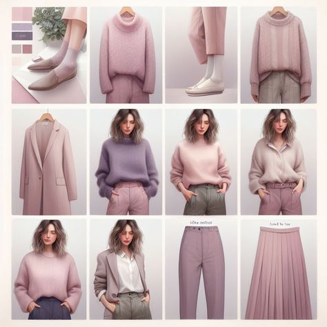 Soft Summer Outfits Aesthetic, Muted Wardrobe, Soft Summer Style, Soft Summer Outfits, Soft Summer Fashion, Summer Skin Tone, Cool Summer Palette, Light Summer Color Palette, Summer Business Casual