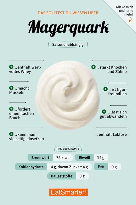 Das solltest du über Quark wissen! | eatsmarter.de #ernährung #infografik #magerquark Baking Soda Beauty Uses, Healthy Diet Tips, Eat Smart, Hair Food, Food Facts, Eat Smarter, Healthy Nutrition, Nutrition Tips, Couscous