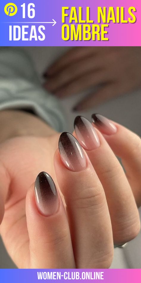 Fall Nails Ombre 2023 16 Ideas: Embrace the Season with Stylish Nail Art - women-club.online Gradient Nail Designs Ombre, Fall Ombre French Tip Nails, Ombre Navy Nails, Deep Purple Ombre Nails, Short Fall Ombre Nails, Ombré Nails Dark, Autumn Ombre Nails Short, Fall Nails 2023 Ombre, September Ombre Nails