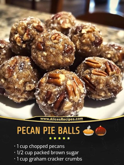 Mary Berry recipes 🍰🥯🍞 | Pecan Pie Balls 🥧🌰 | Facebook Christmas Chocolate Pecan Pie Balls, Pecan Balls With Powder Sugar, Pecan Balls Recipe, Pecan Pie Bark Recipe, Christmas Chocolate Bark Recipes, Mary Berry Recipes, Pie Balls, Pecan Pie Balls, Pecan Pie Bark