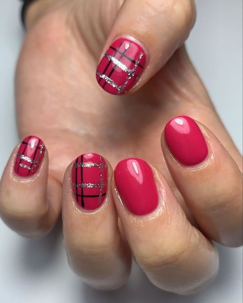 Scottish Nails, Quilt Nails, Tartan Nails, Quilted Nails, Ocean Nails, Plaid Nails, North Coast, Nail Design, Full Set