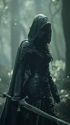 Assassin Poses Drawing Reference, Assassin Woman Outfits, Spy Fantasy Art, Female Warrior Princess, Dystopian Princess Aesthetic, Fantasy Mercenary Aesthetic, Fae Warrior Aesthetic, Dark Character Inspiration, Wanheda Aesthetic