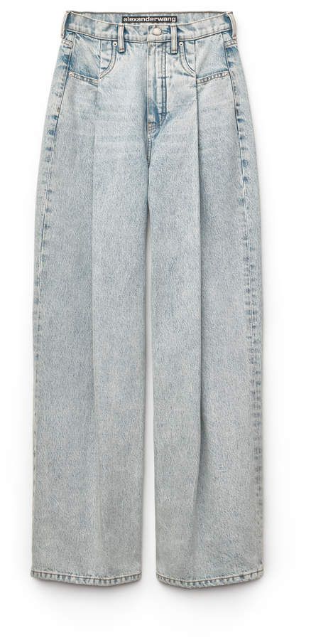 Pleated Jeans, Luxury High-waisted Denim Pants, Alexander Wang Pants, Alexander Wang Sweat Pants, Alexander Wang Shorts, Alexander Wang Jeans, Alexander Wang Denim, Reworked Denim, Pleated Shorts