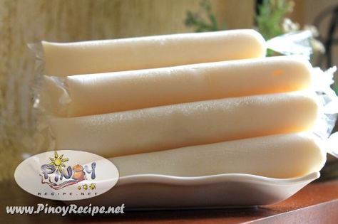 This Special Buko Ice Candy Recipe has a creamy taste, with a smooth and almost savory flavor. Try this Buko Ice Candy, it is a fantastic cooler this summer season. Bitso Bitso Ilonggo Recipe, Buko Ice Candy, Ice Candy Recipe, Filipino Biko Recipe, Vietnamese Coconut Jello, Kopiko Candy, Filipino Merienda, Candy Popsicles, Philippine Food