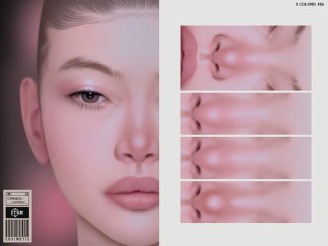 The Sims Resource - Nose Contour | N19 Nose Shadow Sims 4 Cc, The Sims 4 Cc Resource Face, Face Contour Sims 4 Cc, Nose Contour Sims 4, The Sims 4 Cc Resource Eyelashes, Sims 4 Cc Sims Resource Makeup, Sims 4 Cc Nose Overlay, Sims4 Contour, Sims 4 Face Contour