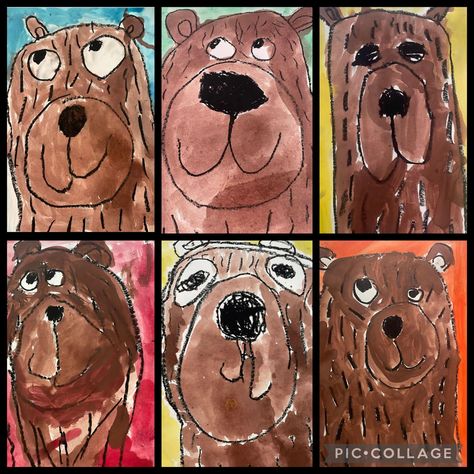 Watercolor bears by... - Bramlett Elementary School Bear Art Project, Watercolor Bears, 2nd Grade Crafts, Art Camp Projects, Compassion For Others, Camp Projects, First Grade Art, Fall Writing, 2nd Grade Art