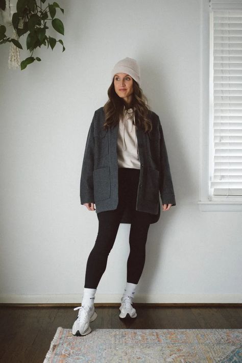 Four Shacket Looks For Winter 2023 - Stitch & Salt White Socks Outfit, Style A Shacket, Socks With Sneakers, Black Shacket, Looks For Winter, Shacket Outfit, Denim Shacket, All Weather Boots, Sock Outfits