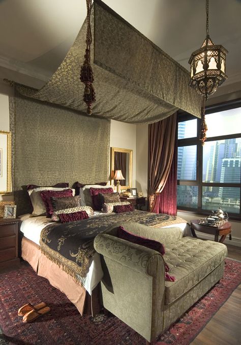 moroccan style bed Modern Moroccan Bedroom, Dekorasi Maroko, Moroccan Style Bedroom, Moroccan Decor Bedroom, Moroccan Inspired Bedroom, Moroccan Style Interior, Moroccan Bedroom, Mixed Patterns, Moroccan Interiors