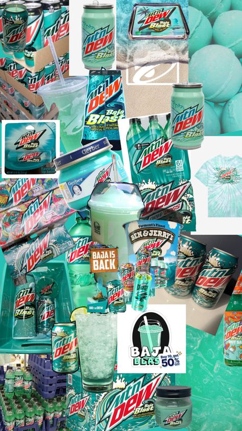 I love Baja blast! Hope you love this pin! ❤️❤️ Baja Blast Aesthetic, Mtn Dew Baja Blast, Baja Blast, Fun Drink Recipe, Wallpaper Iphone Summer, Bath Gift, Mountain Dew, Pretty Wallpaper Iphone, Art Collage Wall