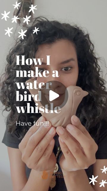 Marcia Selleri on Instagram: "This is a short video showing you how I make a water bird whistle. I hope it’s clear, and as always, if you need any clarification, don’t hesitate to leave your questions in the comments. Let me know if videos this fast bother you and if you would prefer a slower one showing you the whole process. . . . #hanbuiltceramics #claylove #clayinstruments #ceramicinstruments #waterinstruments #waterwhistle #bird #ceramicartist #marselbottega" Pottery Birds Ideas, Clay Birds How To Make, Simple Clay Whistles, Air Dry Clay Bird Feeder, Animal Clay Whistle, Bird Air Dry Clay, Ceramics Bird, Child Oc, Clay Whistles