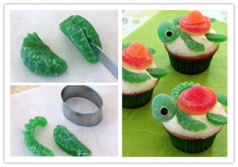 Turtle Birthday Cake, Turtle Cupcakes, Chocolate Chip Cookie Cups, Turtle Birthday Parties, Happy Turtle, Turtle Cake, Cupcakes Decorados, Animal Cupcakes, Cake Decorating Classes