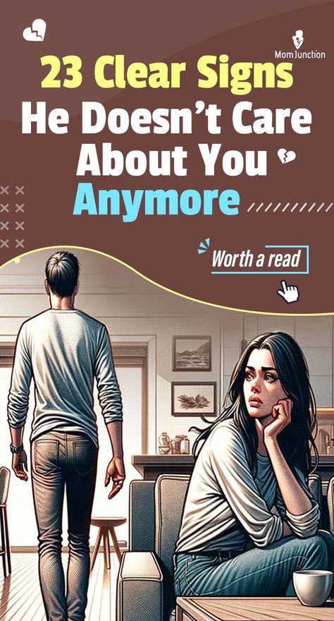 These common signs could indicate he does not care for you like he did before. Affectionate Quotes, Does He Care, Care About You Quotes, One Sided Relationship, Human Values, He Doesnt Care, Cuss Words, Stop Caring, Cant Stop Thinking