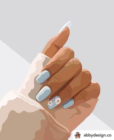 Nails Wallpaper Aesthetic, Illustration Nails, Mind Artwork, Sunshine Nails, Finger Biting, Birmingham City University, Creative Nail Art, Digital Portrait Illustration, Happy Sunshine