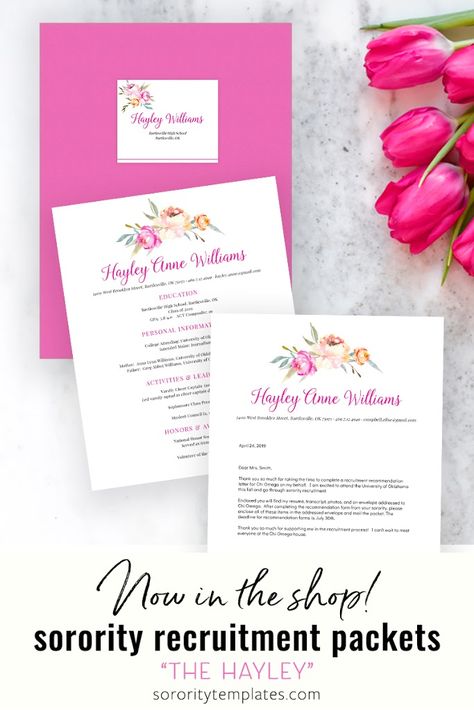 sorority templates from sorority templates Sorority Packets, Sorority Recruitment Tips, Sorority Resume, Templates Edit, Folder Labels, Resume Cover Letter, Mailing Labels, Sorority Recruitment, Beautiful Fonts