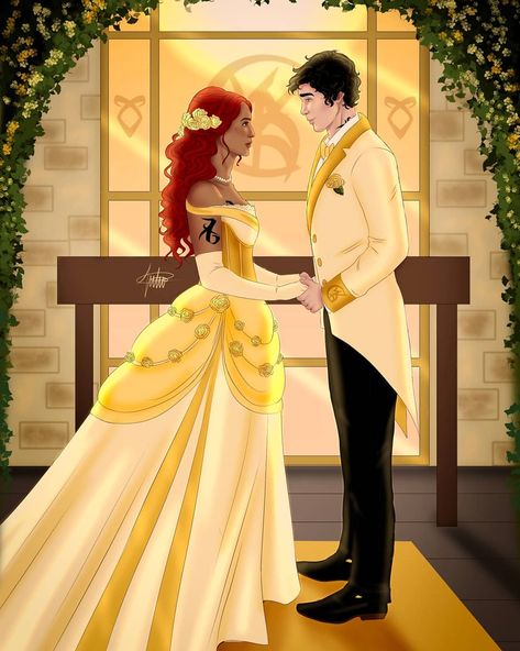 Julia Carstairs Art on Instagram: “🚨 Chain of Iron Spoilers!! #ChoiSpoilers ••• James and Cordelia's wedding 💍 The Last Hours ••• At first I was decided to be very strict to…” Cordelia Carstairs Fan Art, Herondaisy Fanart, Cordelia And James Fanart, James Herondale And Cordelia Carstairs, James And Cordelia, Chain Of Iron, Cordelia Carstairs, Shadow Hunters Book, Shadowhunter Quotes