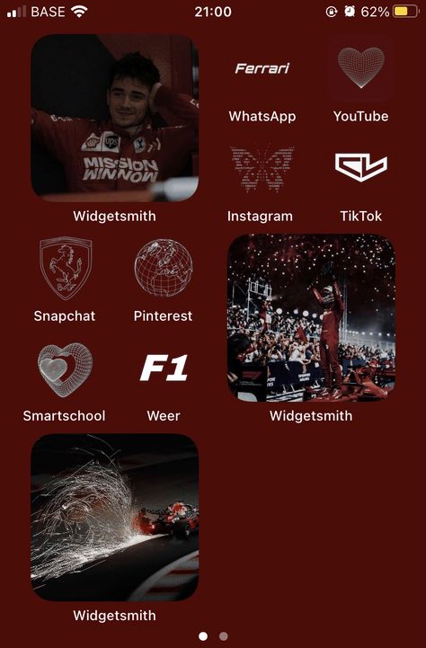 homescreen formula 1 ferrari red homescreen with charles leclerc red bull and carlos sainz Formula 1 Phone Layout, F1 Phone Layout, F1 Homescreen Ideas, Formula 1 Homescreen, F1 Widgetsmith Ideas, F1 Homescreen, Layout Homescreen Ideas, Iphone Layout Homescreen Ideas, Iphone Makeover