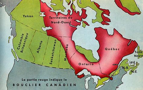 Canadian Geography - Geography of Canada - The Canadian Shield--Laurentian Plateau Geography Of Canada, Canadian Geography, Happy Birthday Canada, Canadian Shield, All About Canada, Social Studies Projects, School Culture, Canadian Travel, Plate Tectonics