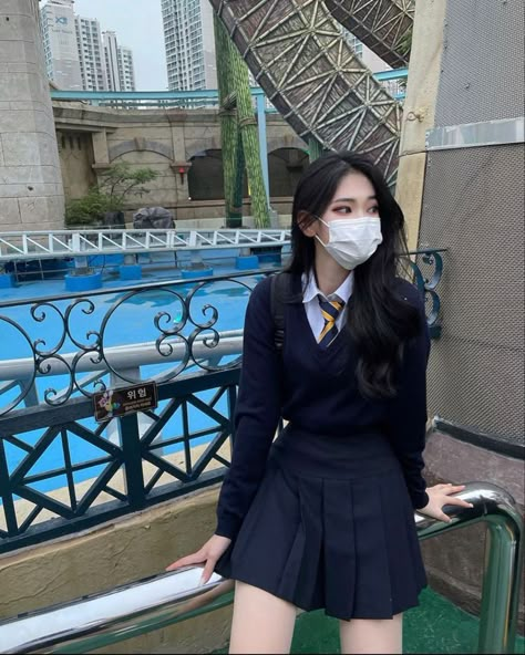 Cute School Outfits Uniform, Korean Uniform School, Korean School Outfits, School Outfits Uniform, Outfits Uniform, Cute School Outfits, Moda Ulzzang, The Uncanny Counter, Uncanny Counter