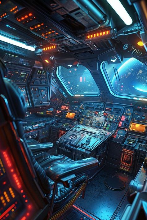 Spaceship Hangar, Spaceship Interior Bedrooms, Spacecraft Interior, Spaceship Cockpit, Scifi Interior, Style Cyberpunk, Sleep Hypnosis, Soothing Nature, Fall Asleep Instantly